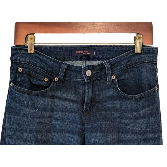 Levis 528 Curvy Cut Cowgirl Jeans 7 Juniors Blue Bootcut Stretch Denim VTG Y2K - Picture 4 of 11